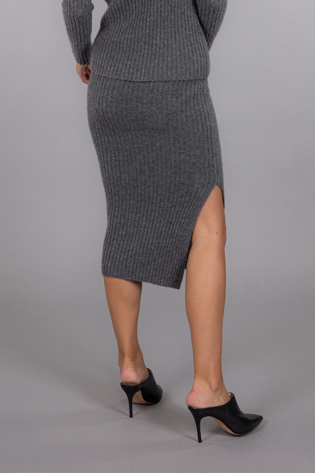 BOUCLE RIBBED SKIRT