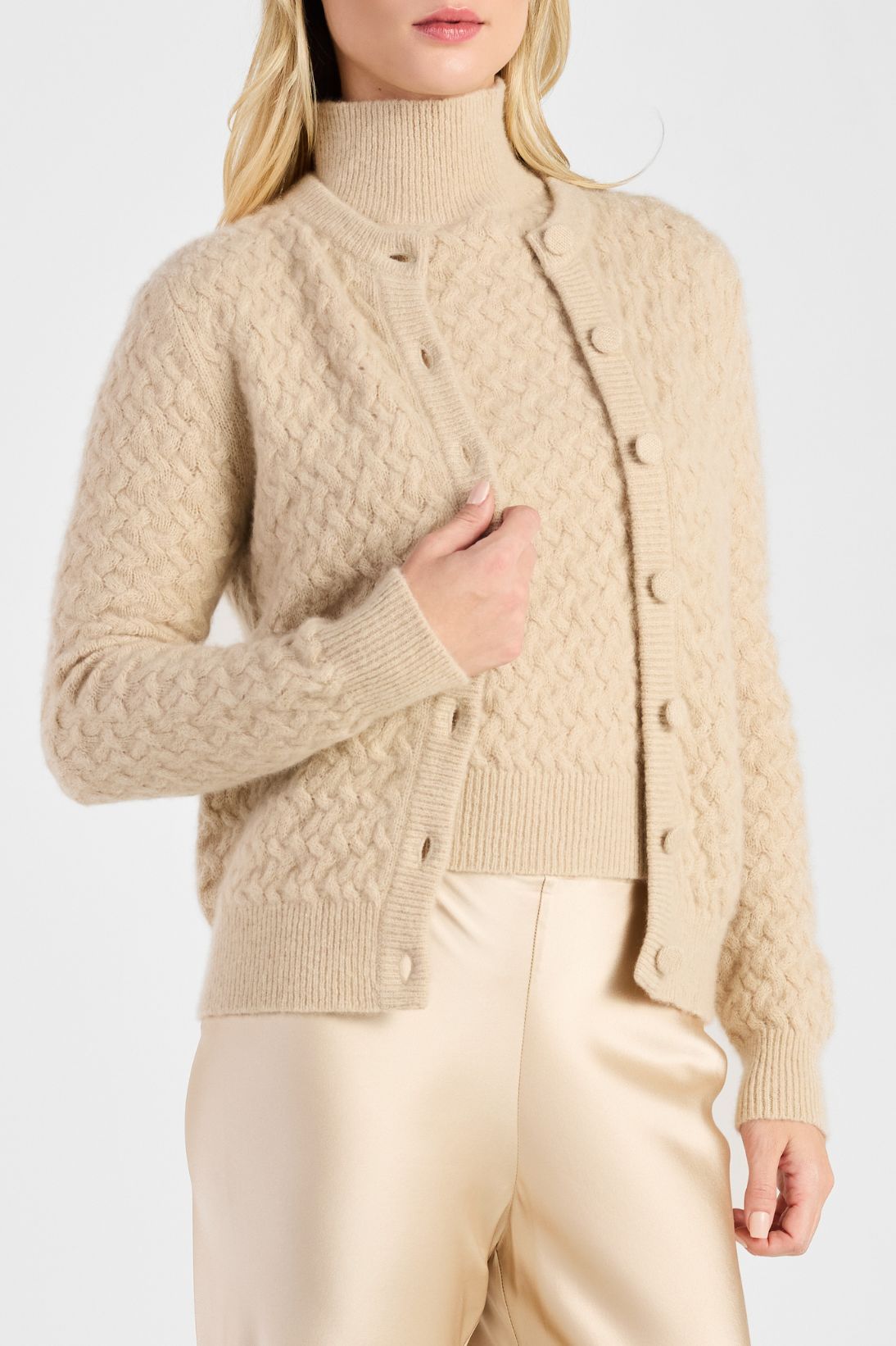 BOUCLE CASHMERE CARDIGAN