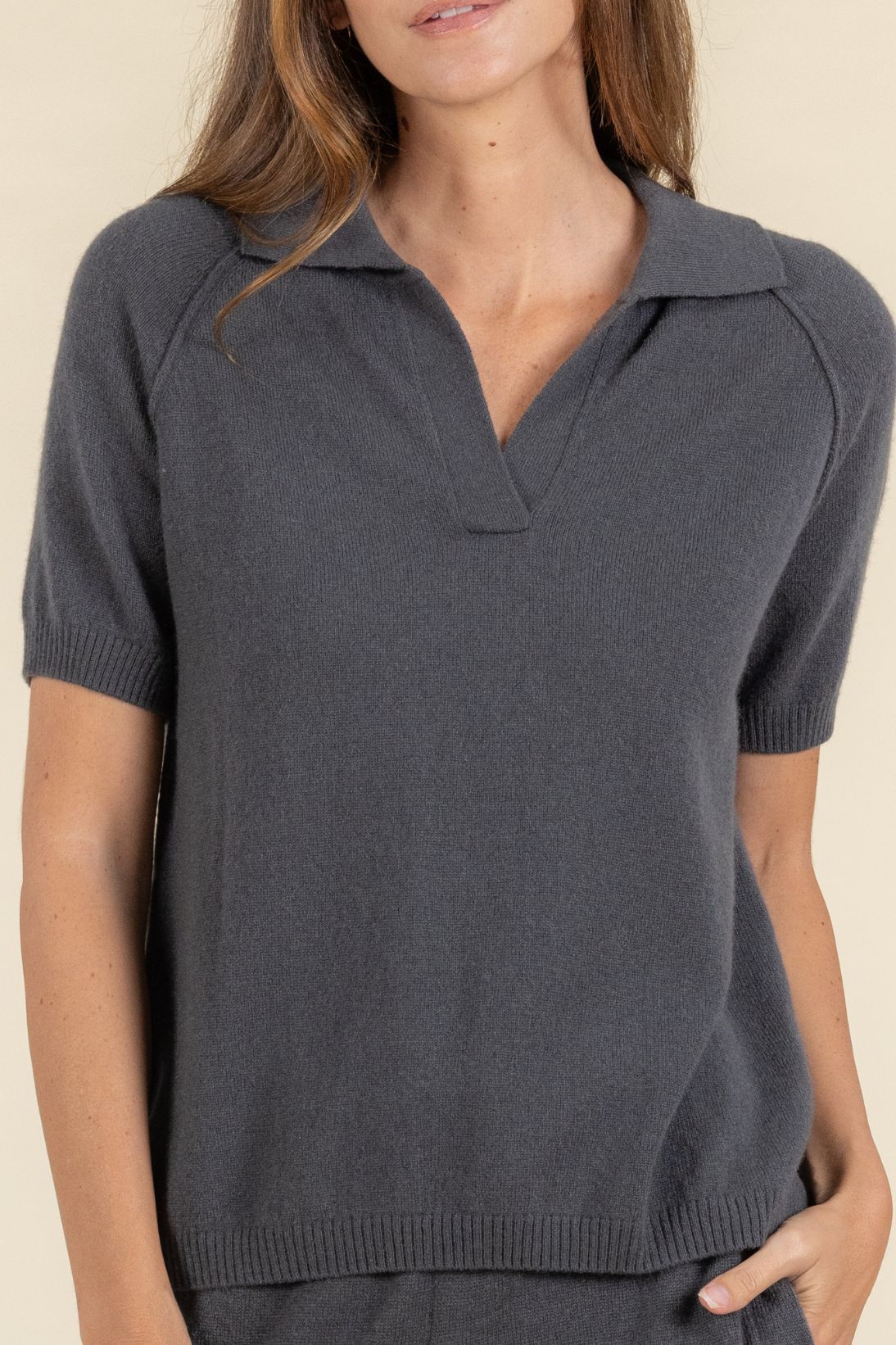 SHORT SLEEVE POLO TOP