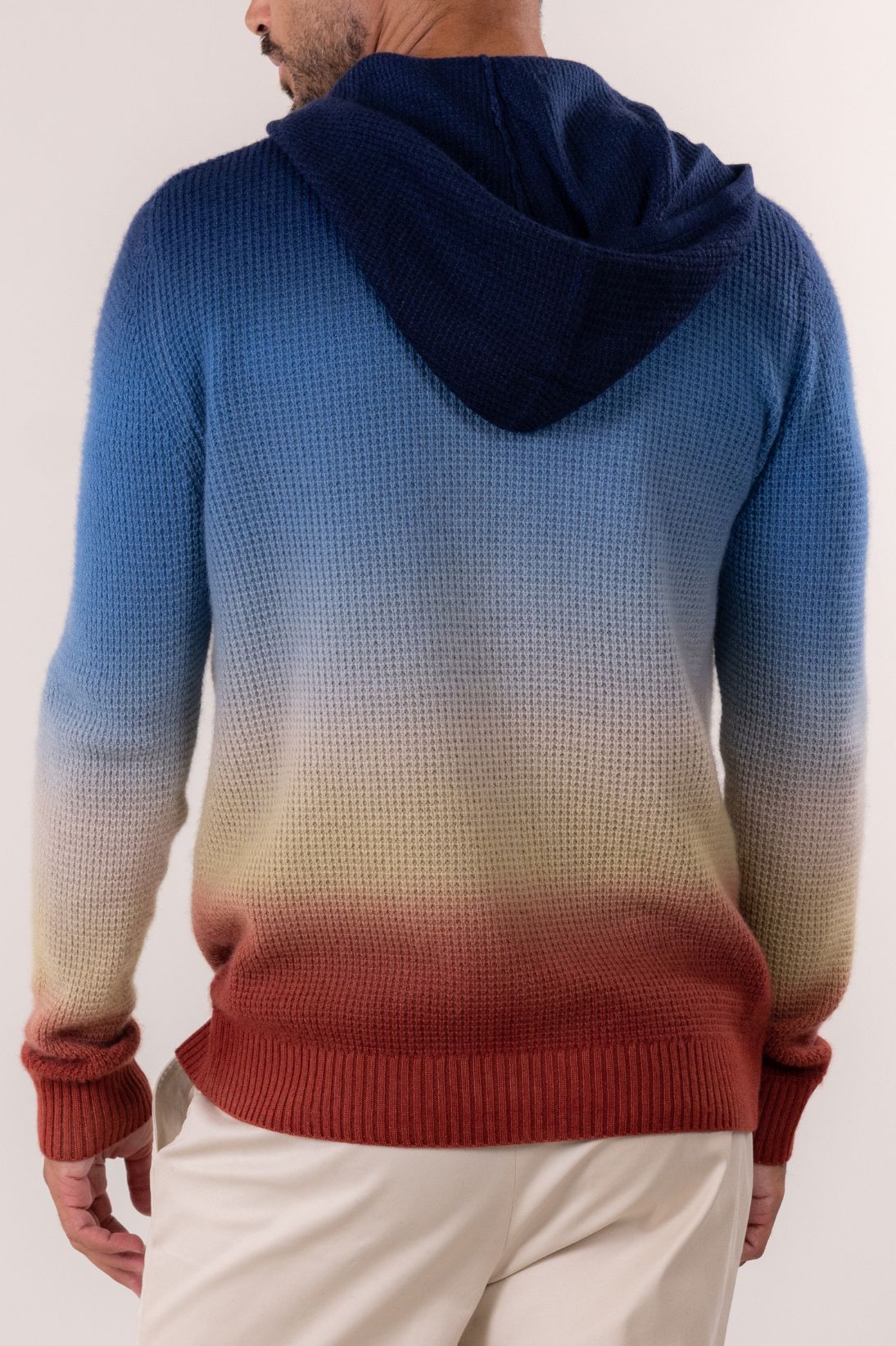 CASHMERE DIP DYE ZIP HOODIE