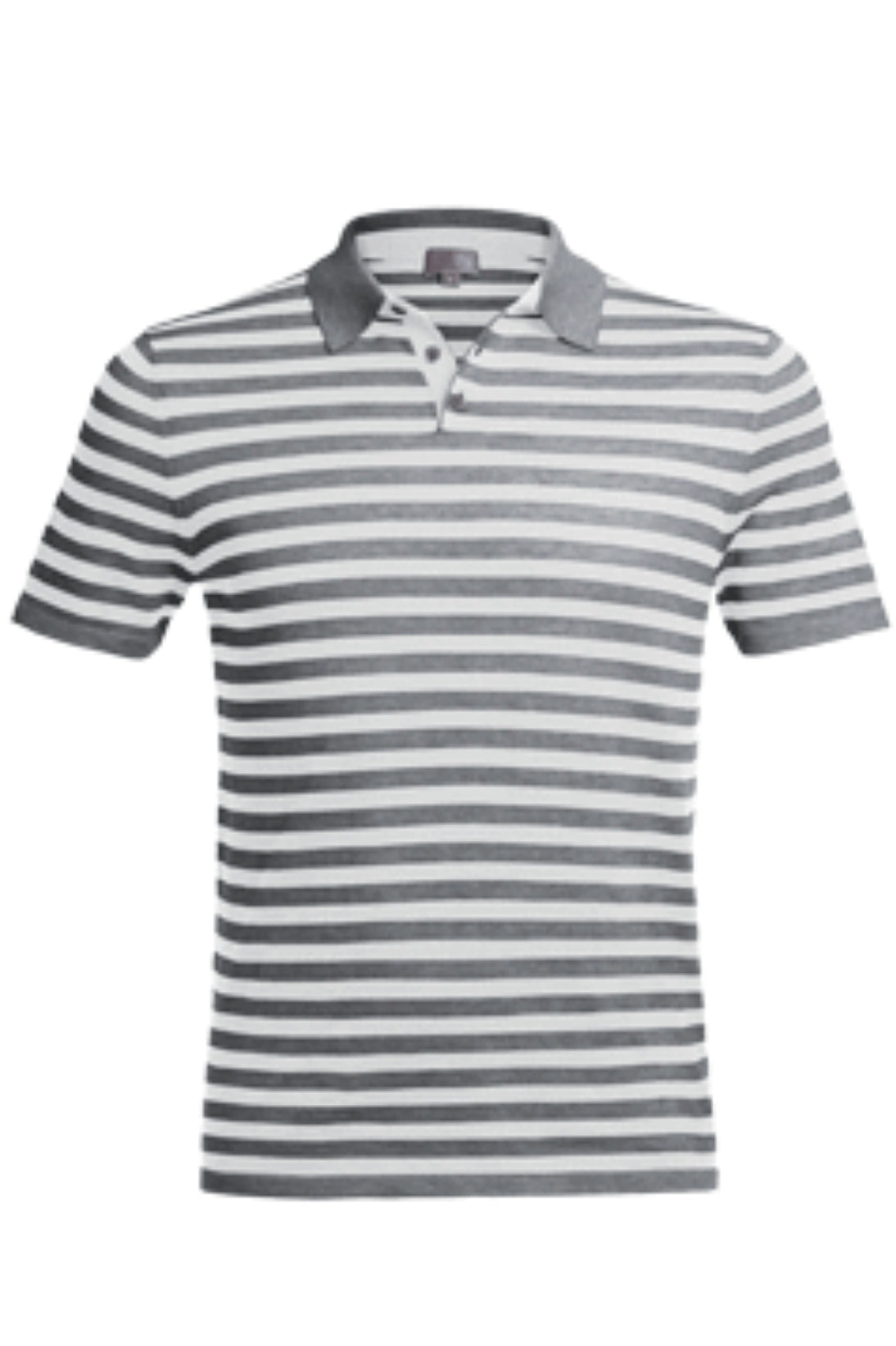 STRIPED COTTON CASHMERE POLO