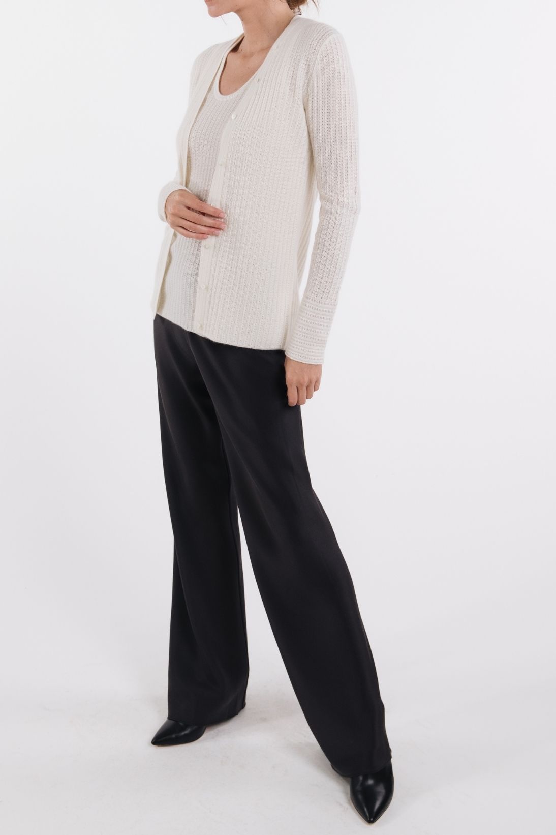 CASHMERE PIQUE STITCH TANK