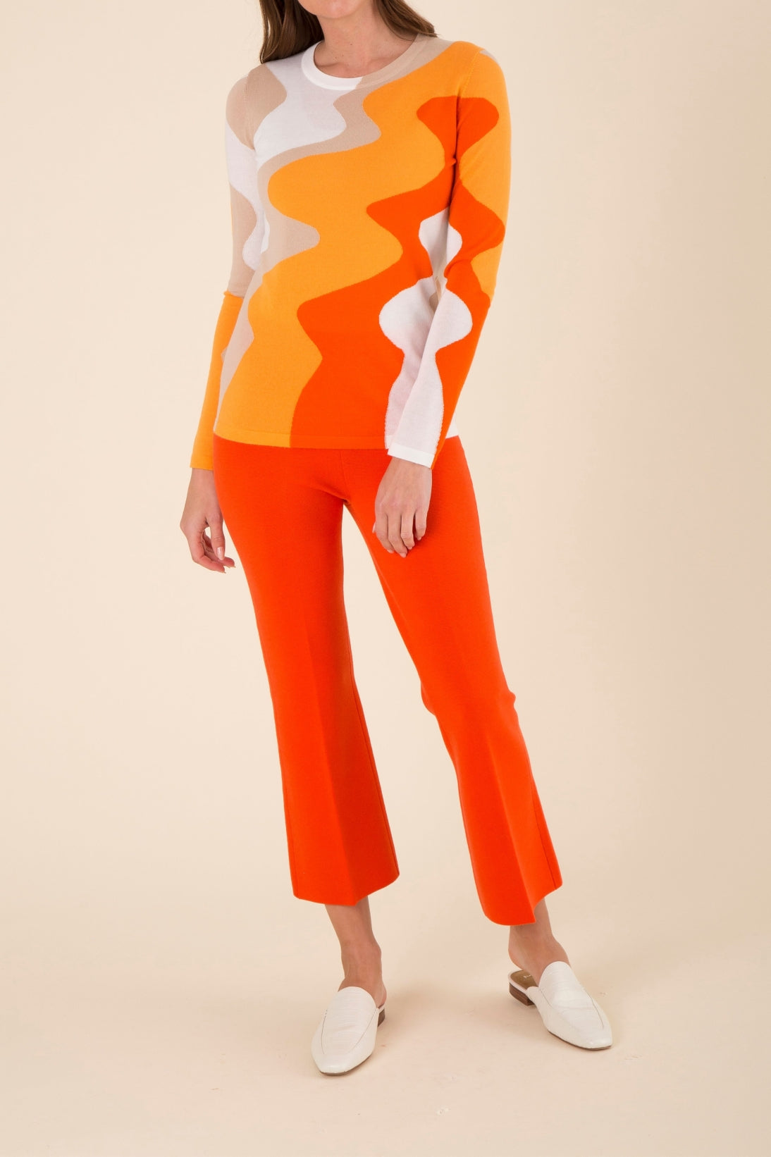 CASHMERE MOD WAVE CREWNECK