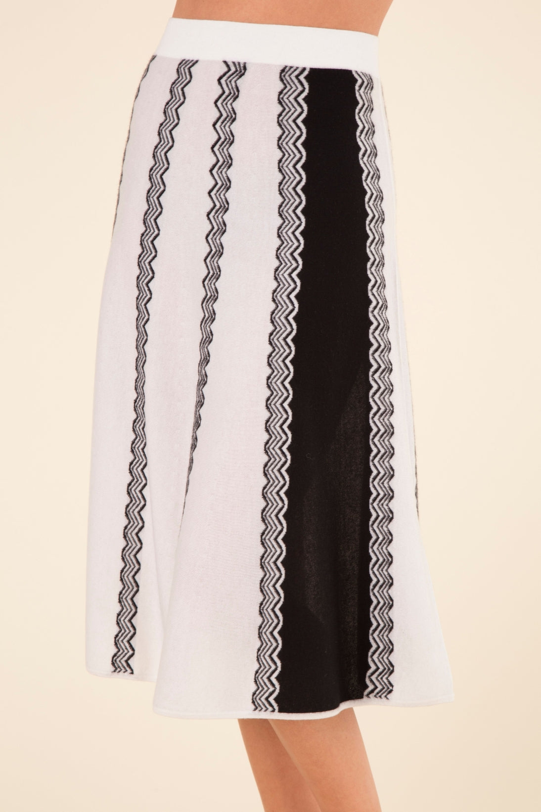 CASHMERE WAVE JACQUARD SKIRT