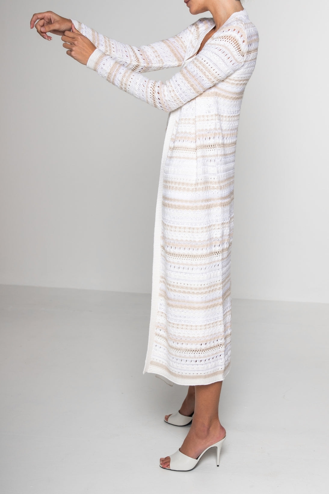 JACQUARD LONG CARDIGAN