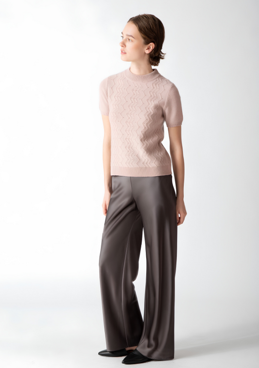 TEXTURED MOCKNECK TOP