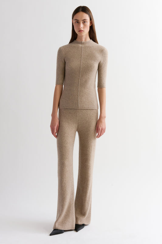 BOUCLE CASHMERE PANTS