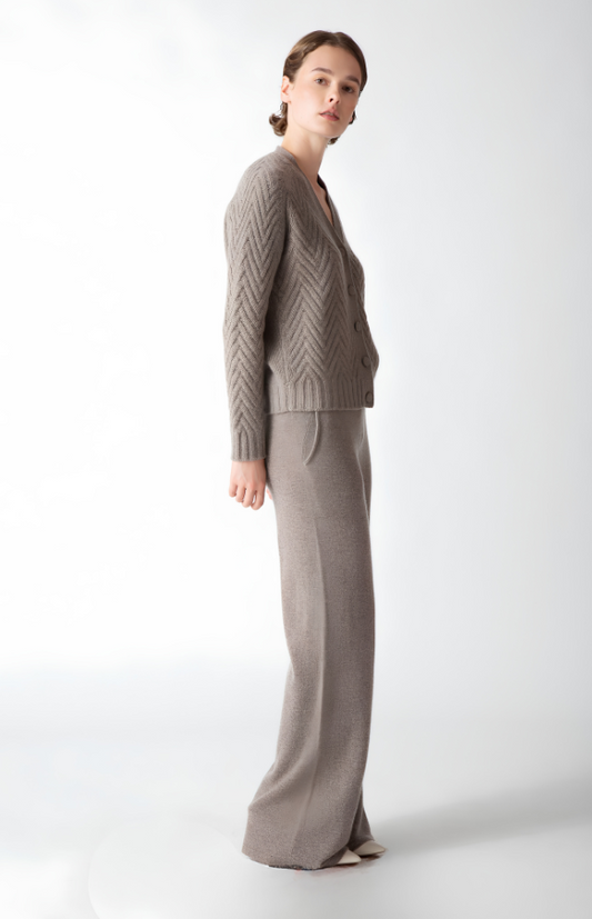 CHEVRON STITCH CARDIGAN