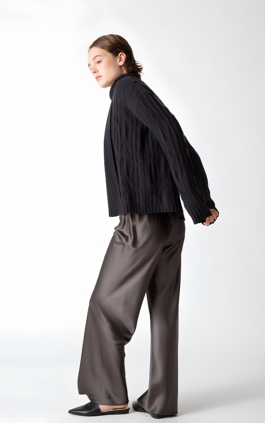CABLE SHAWL CARDIGAN
