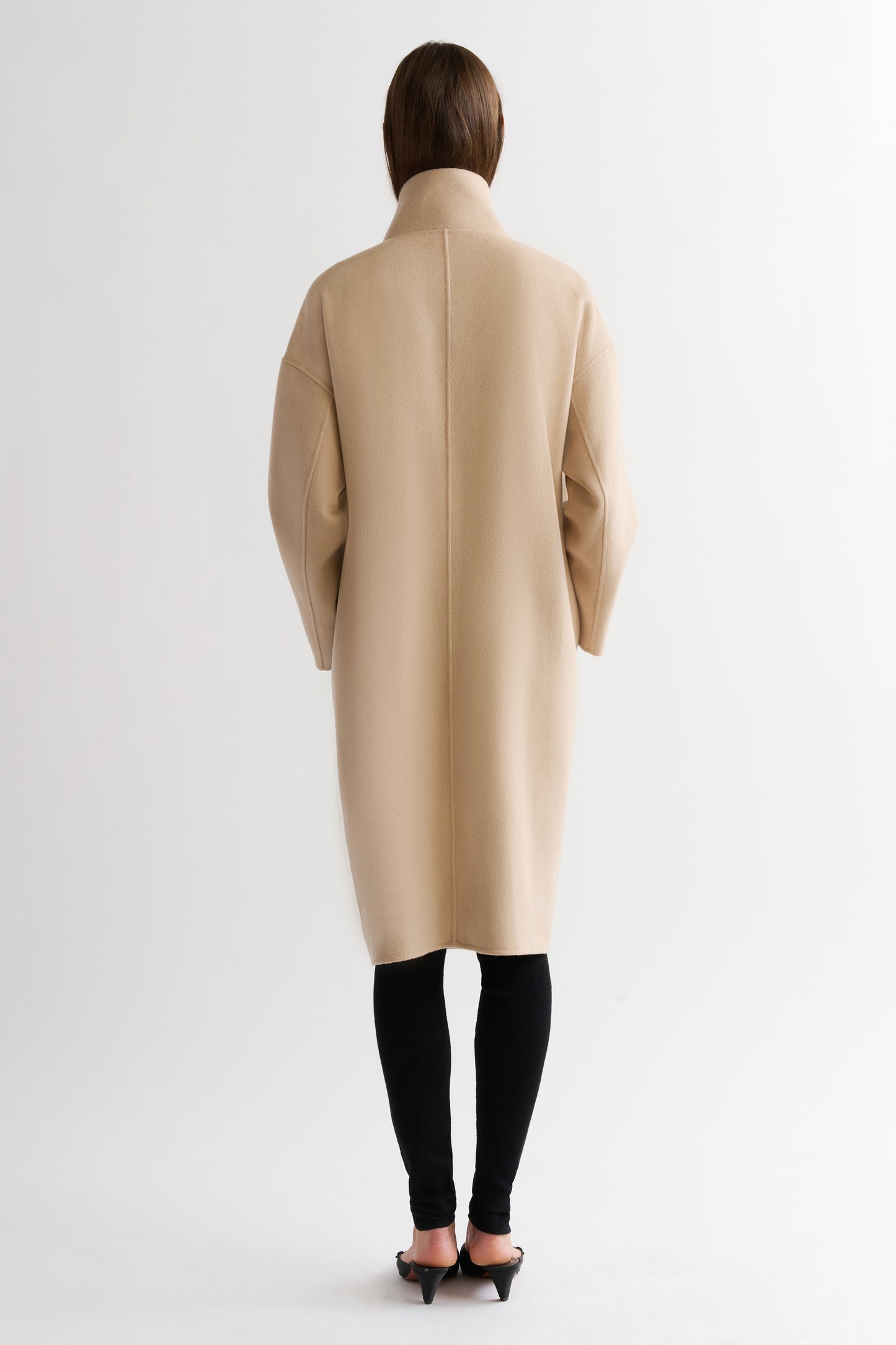 CASHMERE FUNNEL NECK COAT