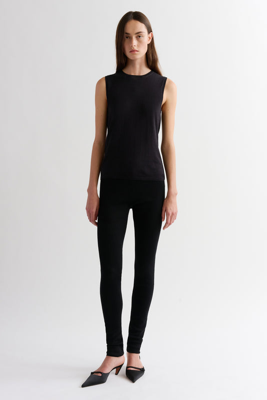 CASHMERE / SILK RIBBED LEGGINGS