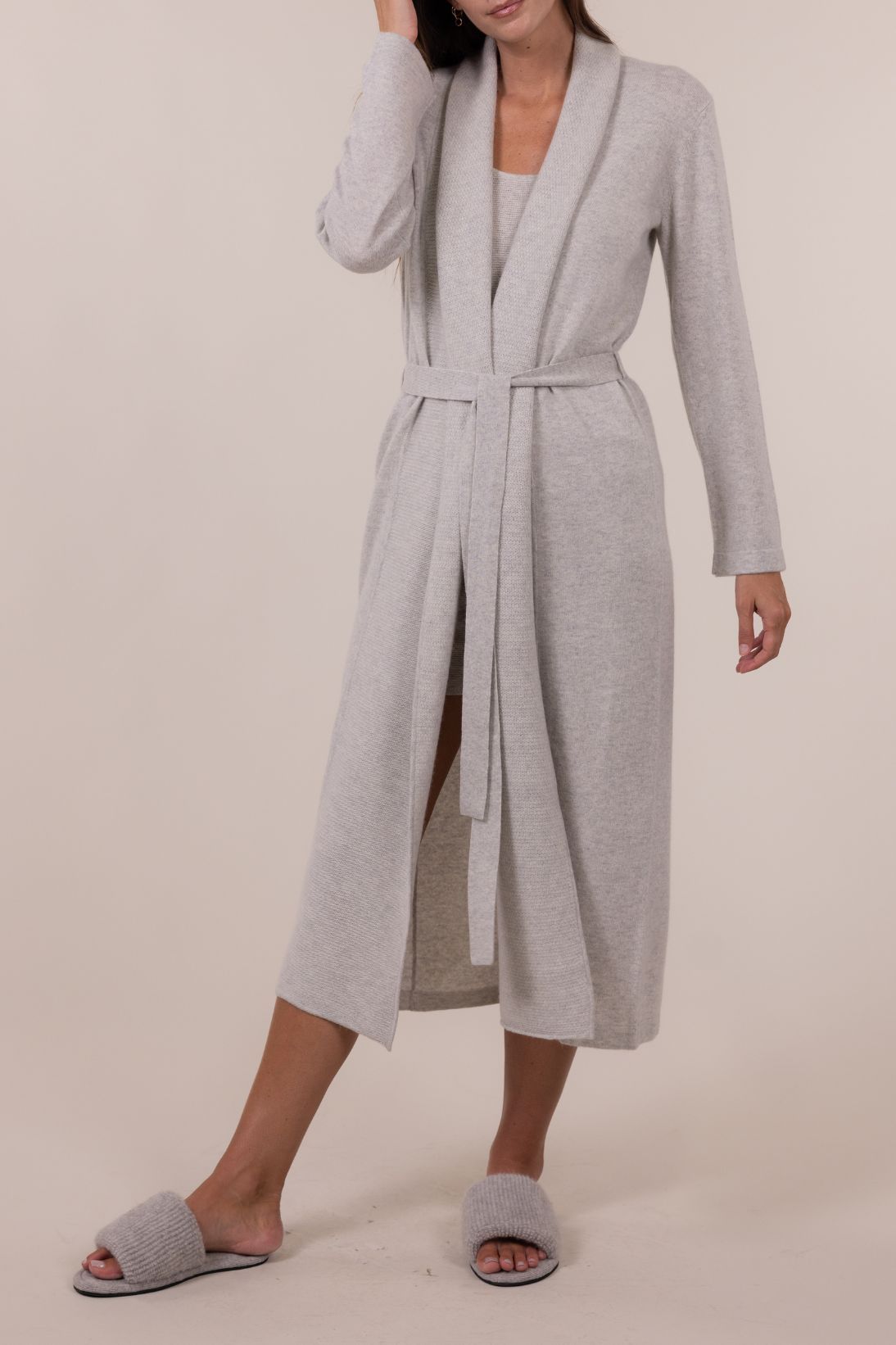 WAFFLE STITCH PLACKET ROBE