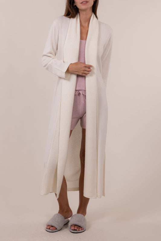 WAFFLE STITCH PLACKET ROBE