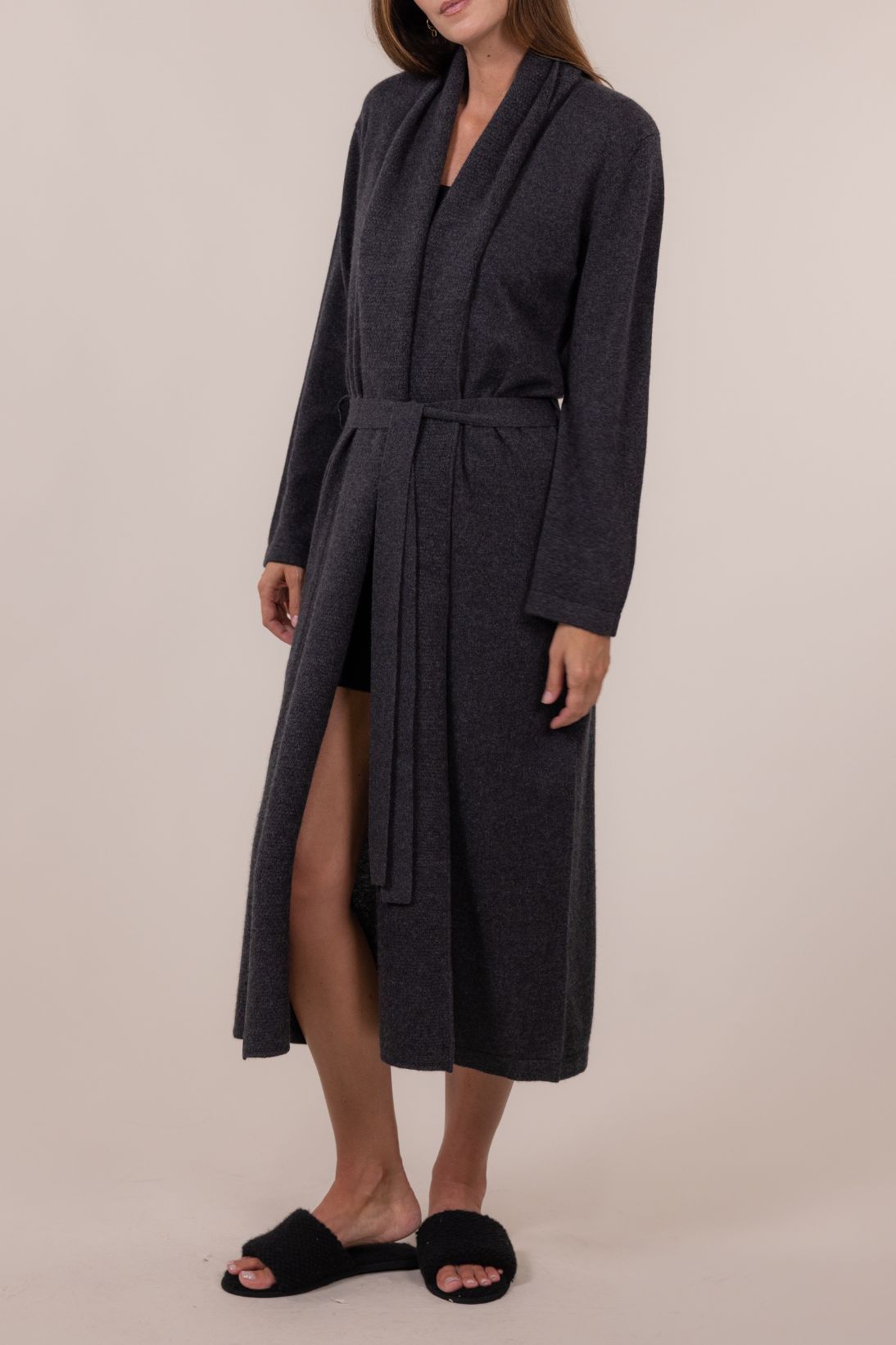 WAFFLE STITCH PLACKET ROBE