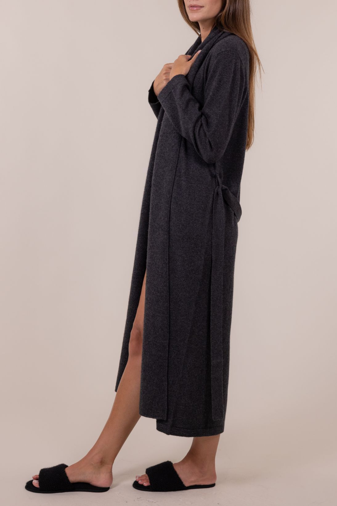 WAFFLE STITCH PLACKET ROBE