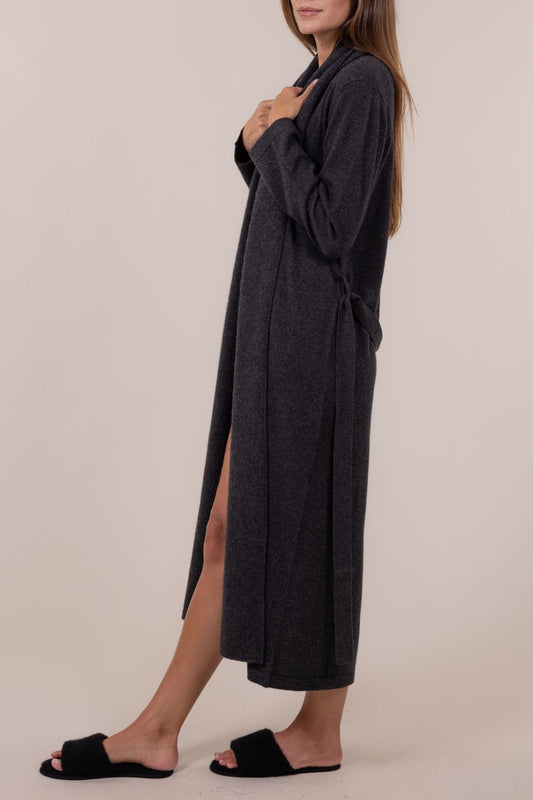 WAFFLE STITCH PLACKET ROBE