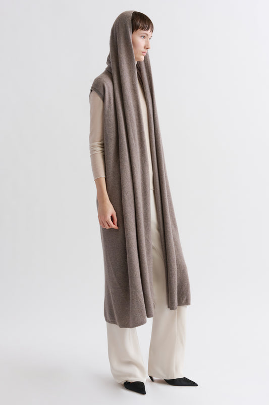 HOODED DRAPE DUSTER