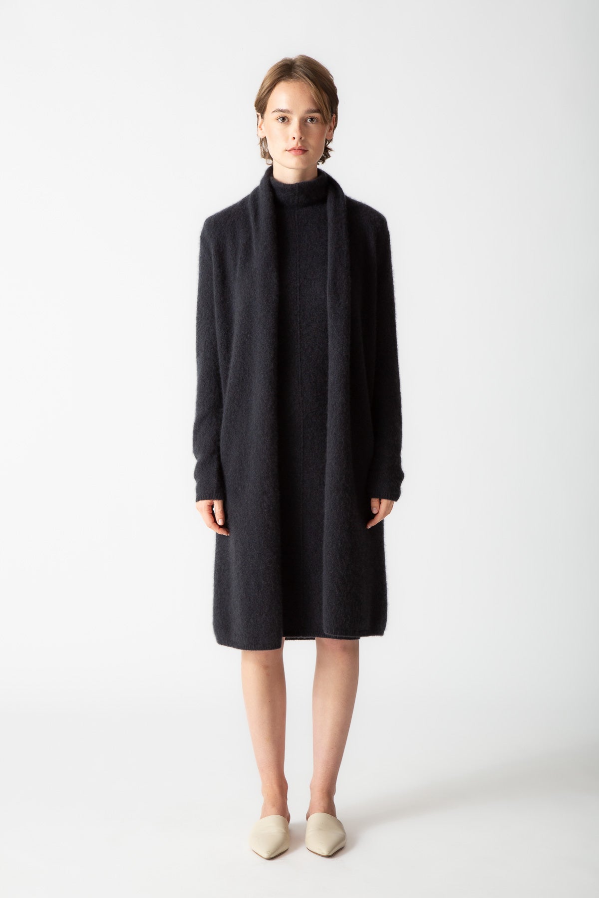 BOUCLE CASHMERE LONG CARDIGAN