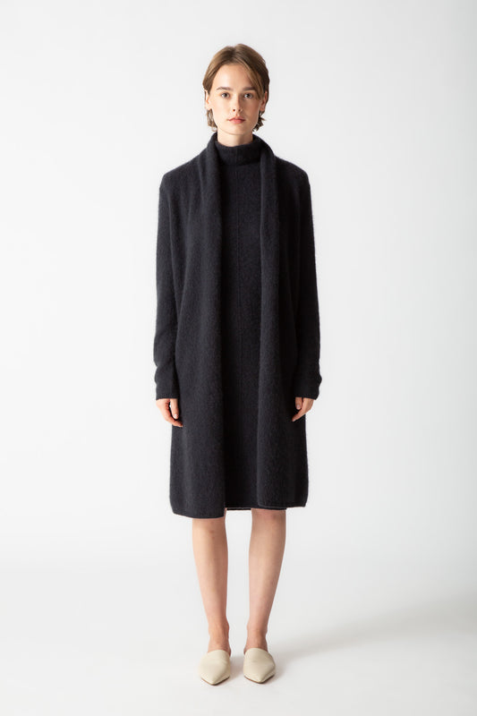 BOUCLE CASHMERE LONG CARDIGAN