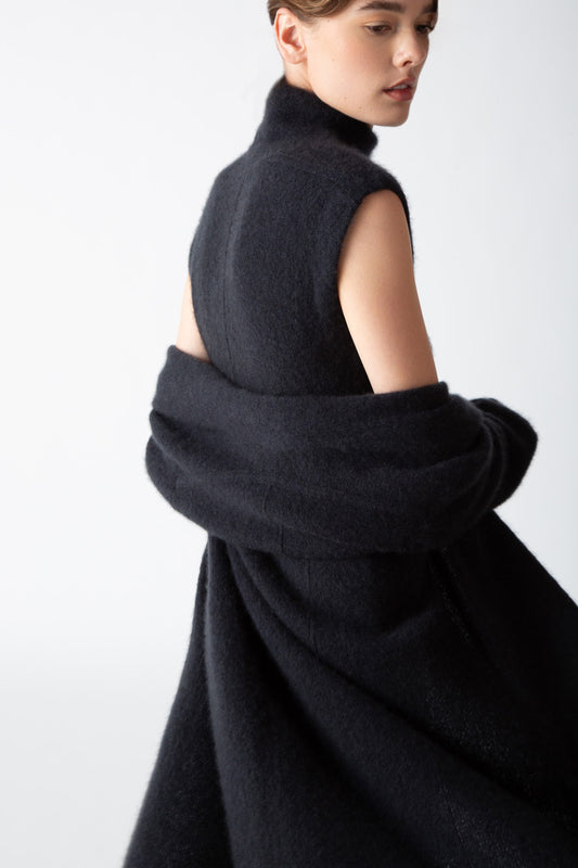 BOUCLE CASHMERE LONG CARDIGAN