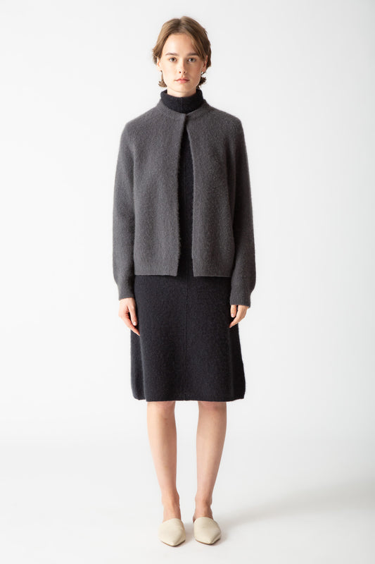 BOUCLE CASHMERE OPEN FRONT CARDIGAN