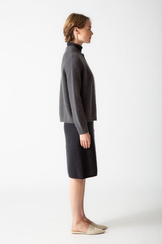 BOUCLE CASHMERE OPEN FRONT CARDIGAN