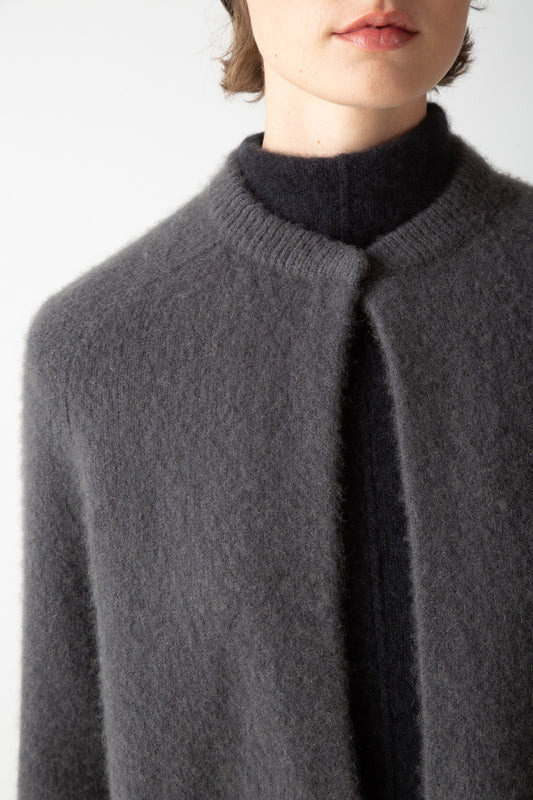 BOUCLE CASHMERE OPEN FRONT CARDIGAN