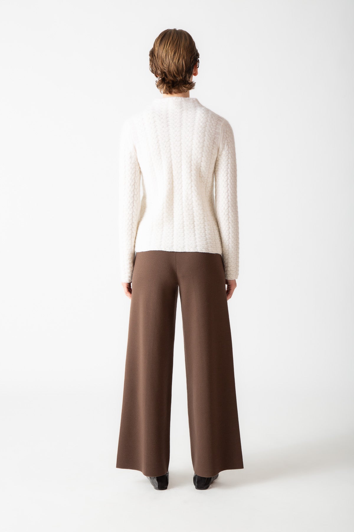 CABLE STITCH MOCKNECK TOP