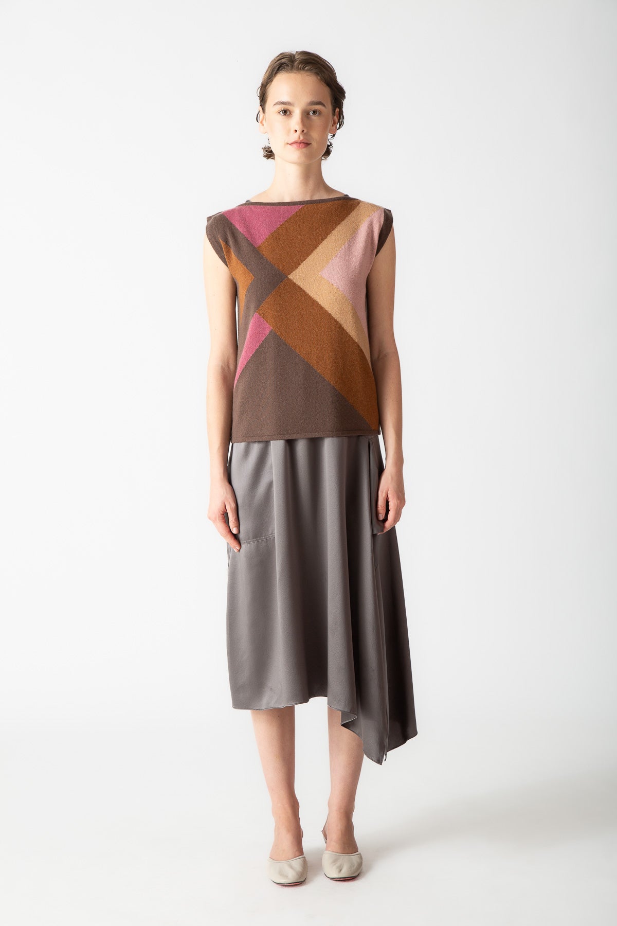 INTARSIA SLEEVELESS TOP
