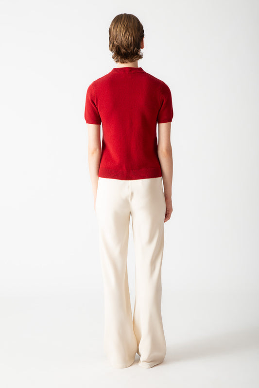 TEXTURED MOCKNECK TOP