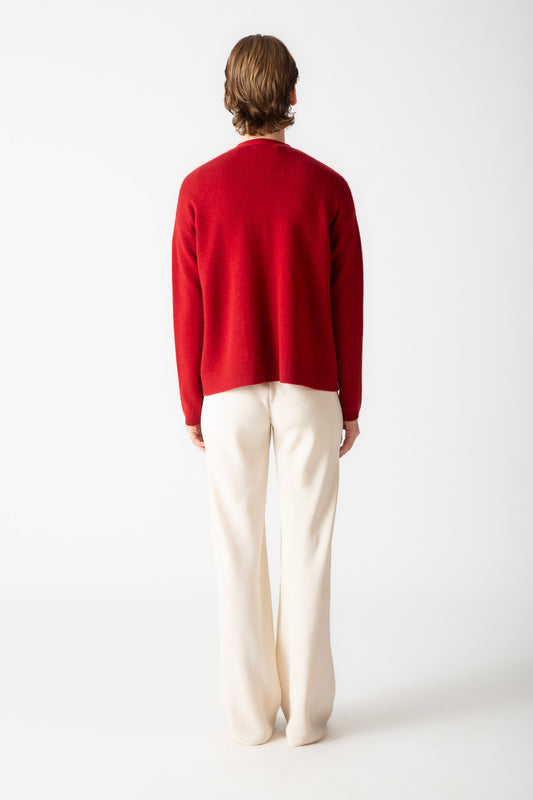 TEXTURED V-NECK CARDIGAN