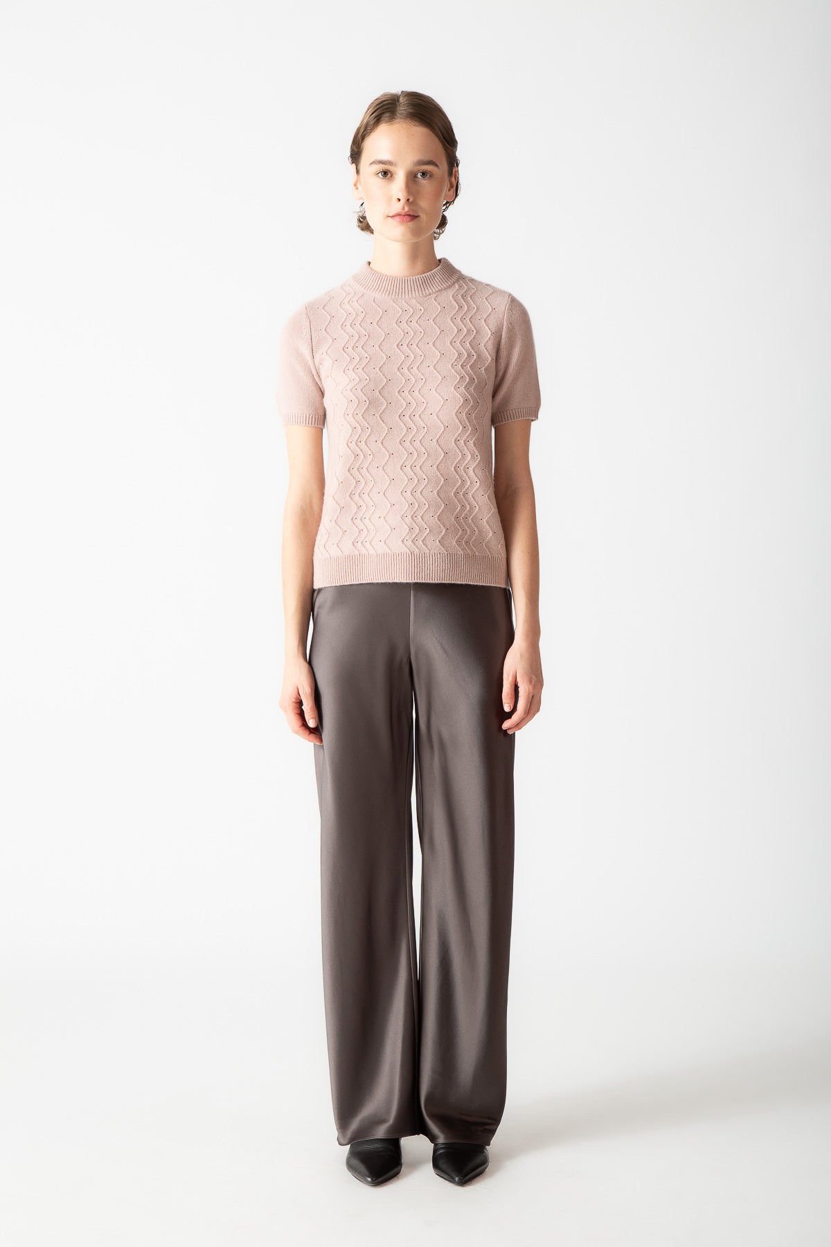 TEXTURED MOCKNECK TOP