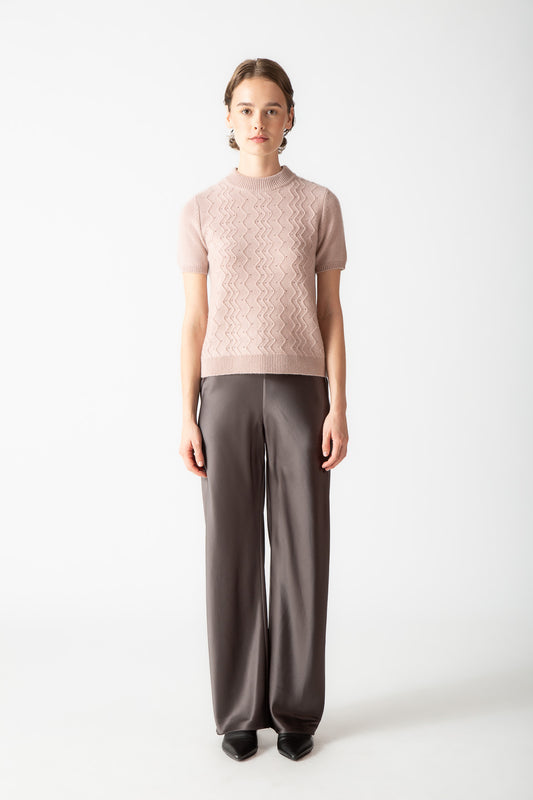 TEXTURED MOCKNECK TOP