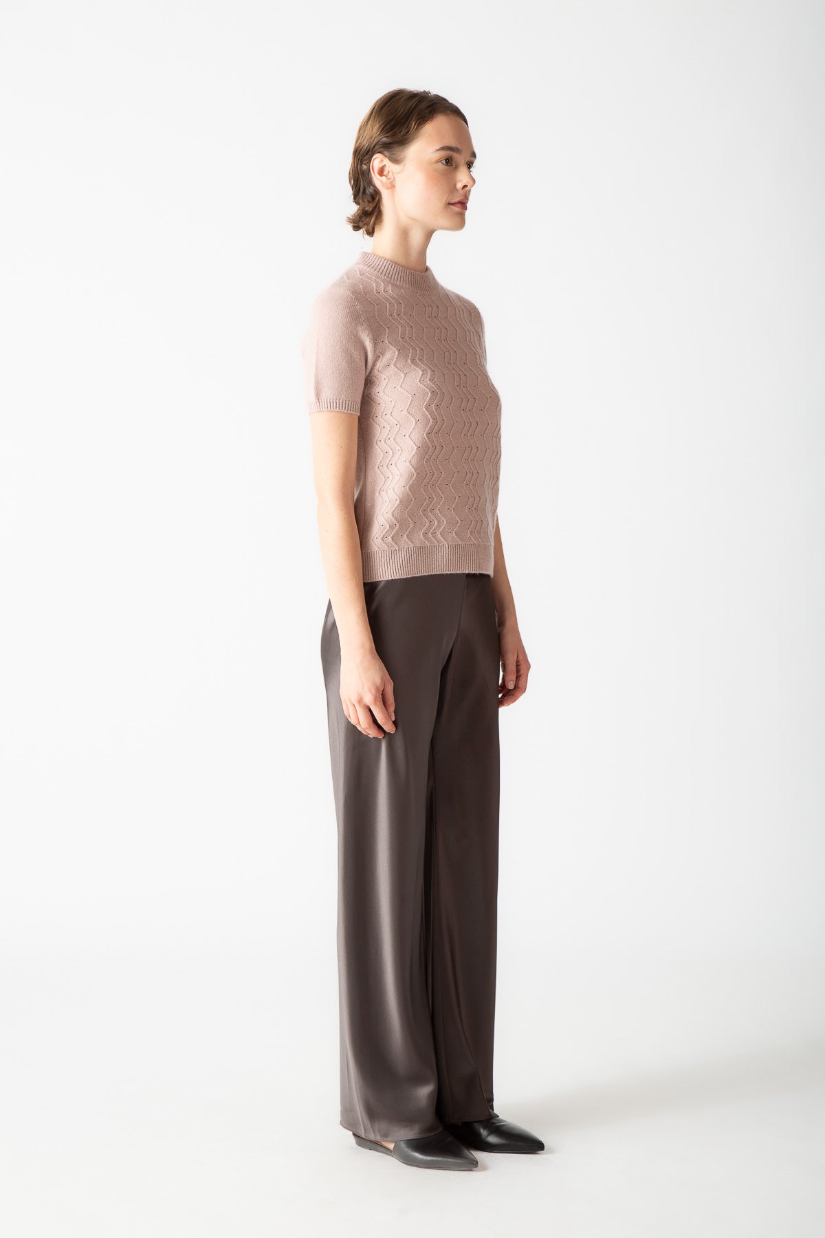 TEXTURED MOCKNECK TOP