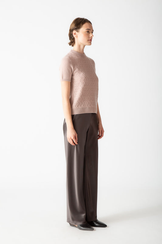 TEXTURED MOCKNECK TOP
