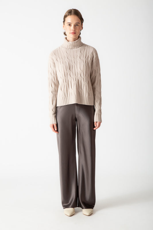 CABLE TURTLENECK