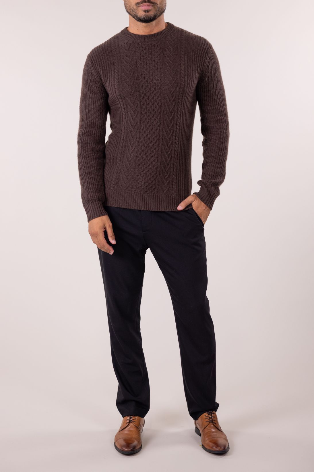 ARAN CABLE CREWNECK