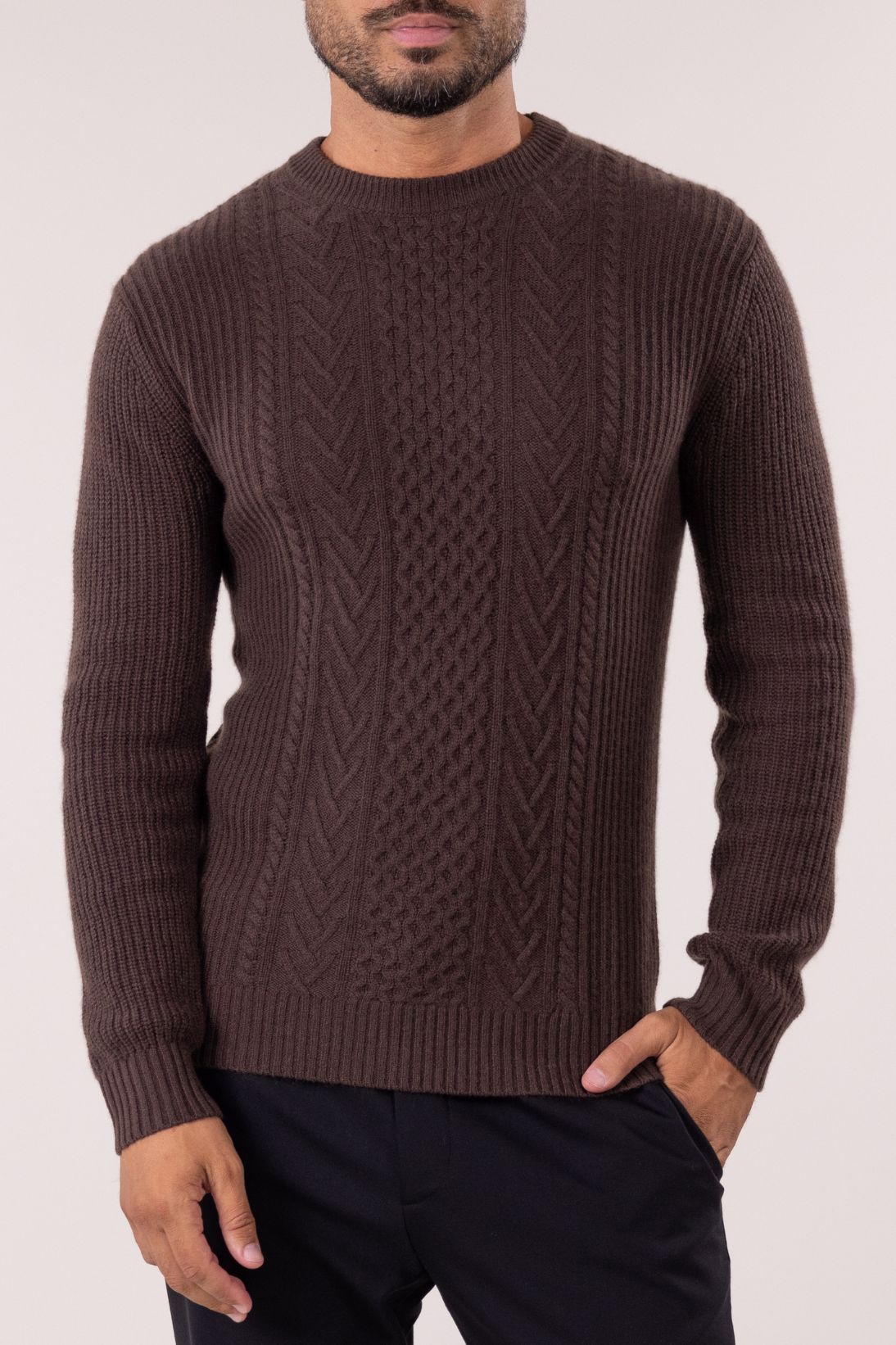 ARAN CABLE CREWNECK