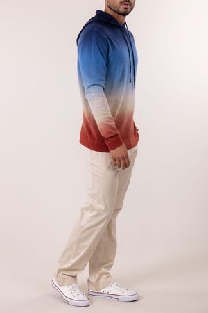 CASHMERE DIP DYE HOODIE PULLOVER