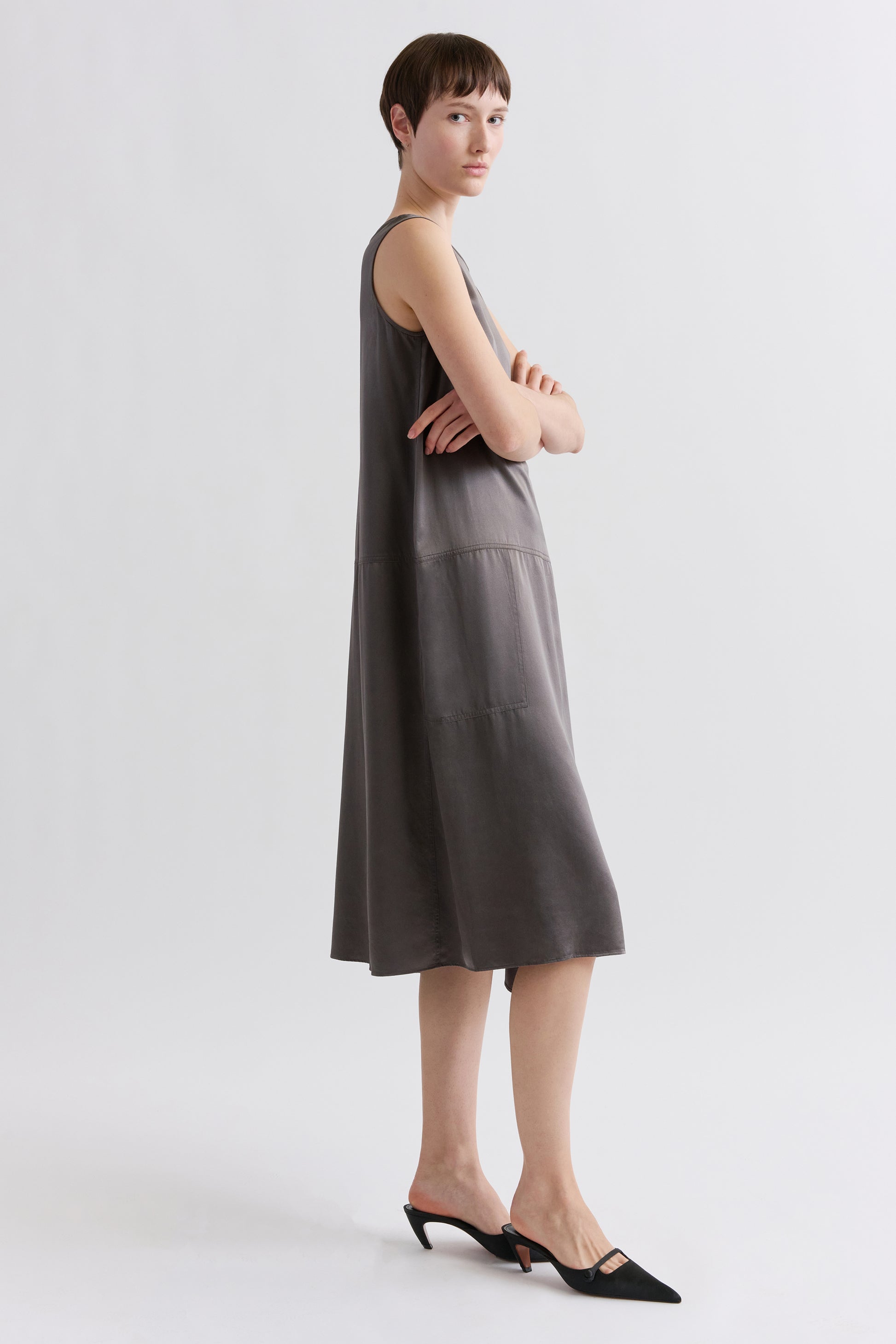 silk drape dress EVE DRAPED FLOOR LENGTH DRESS Satin Maxi Gown for Events LAVISH