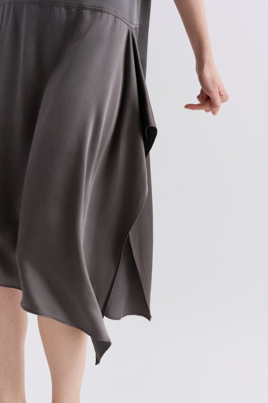 SILK DRAPE DRESS