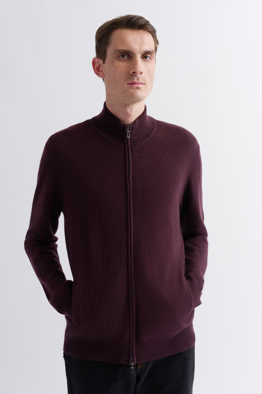 SUSTAINABLE CASHMERE FULL ZIP CARDIGAN