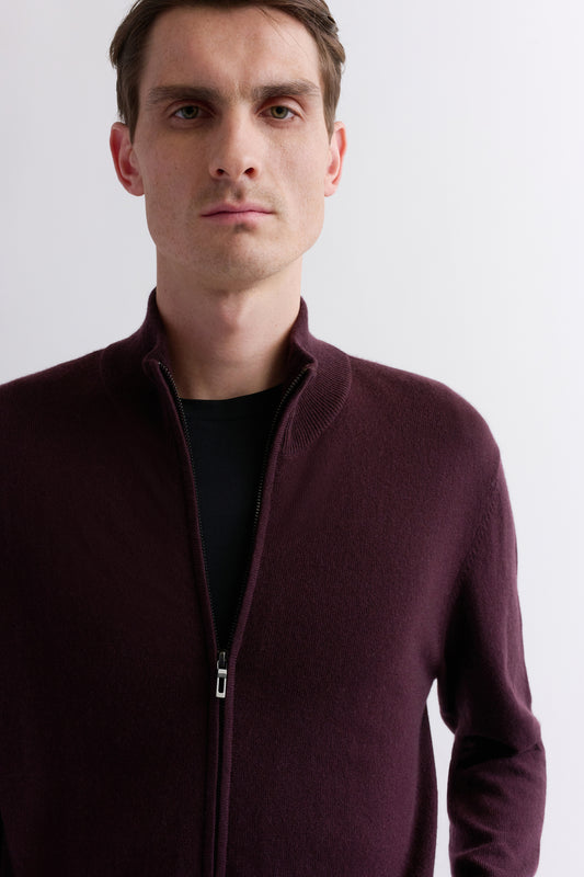 SUSTAINABLE CASHMERE FULL ZIP CARDIGAN