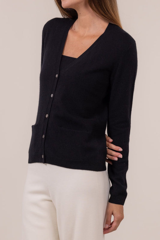 CLASSIC CASHMERE V-NECK CARDIGAN