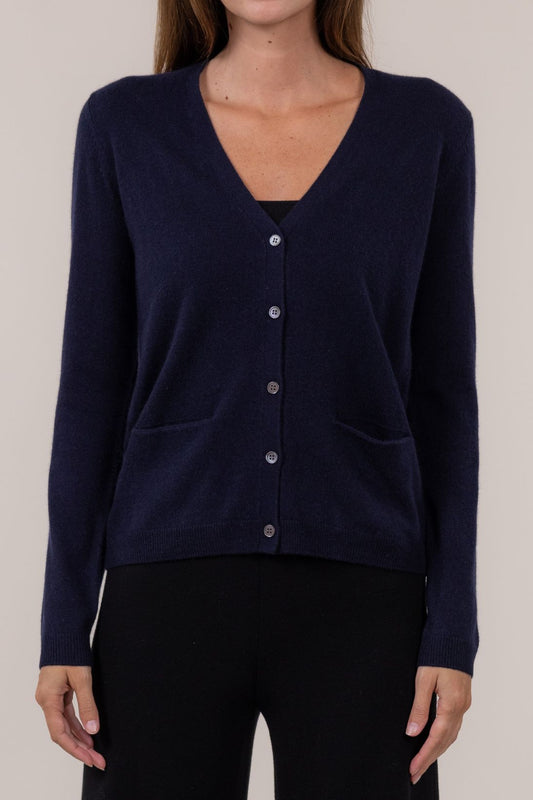 CLASSIC CASHMERE V-NECK CARDIGAN