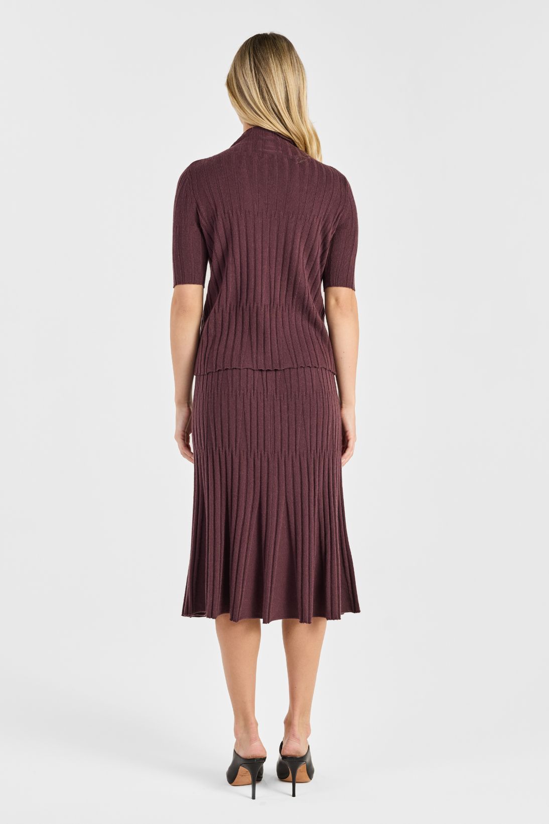 VARIEGATED RIB MOCKNECK