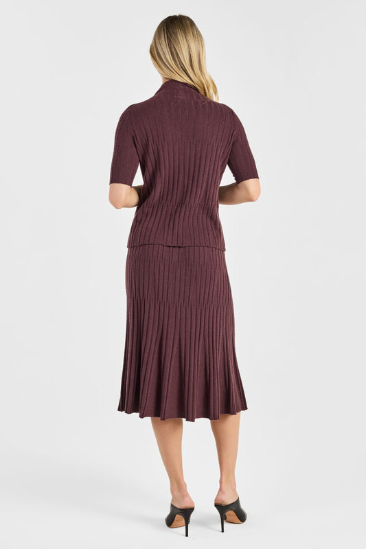 VARIEGATED RIB SKIRT