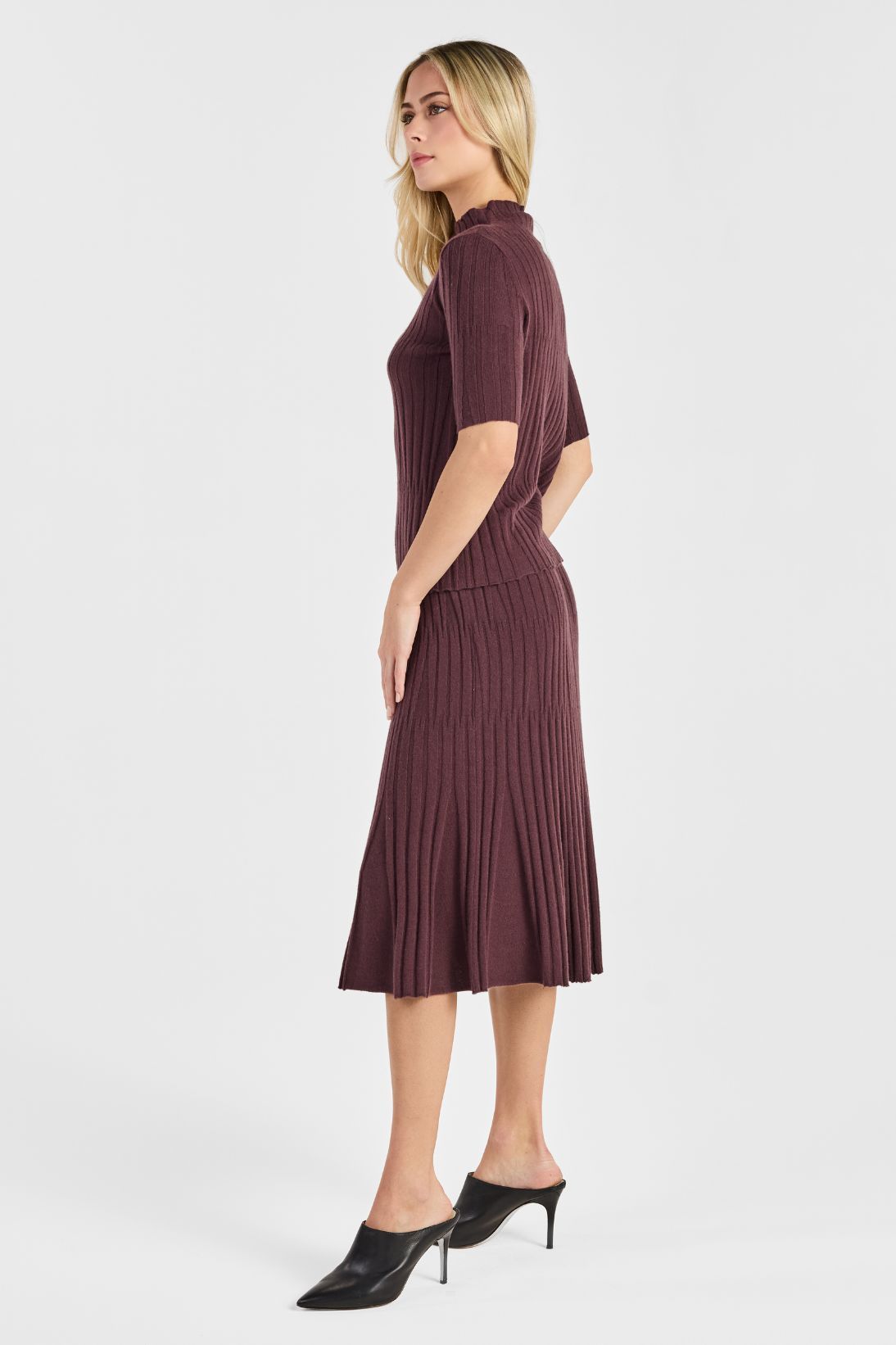 VARIEGATED RIB SKIRT