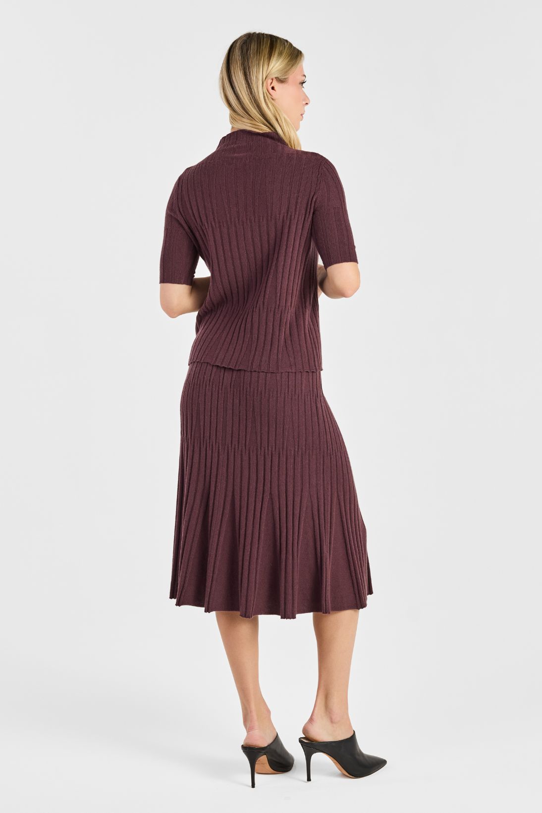 VARIEGATED RIB SKIRT