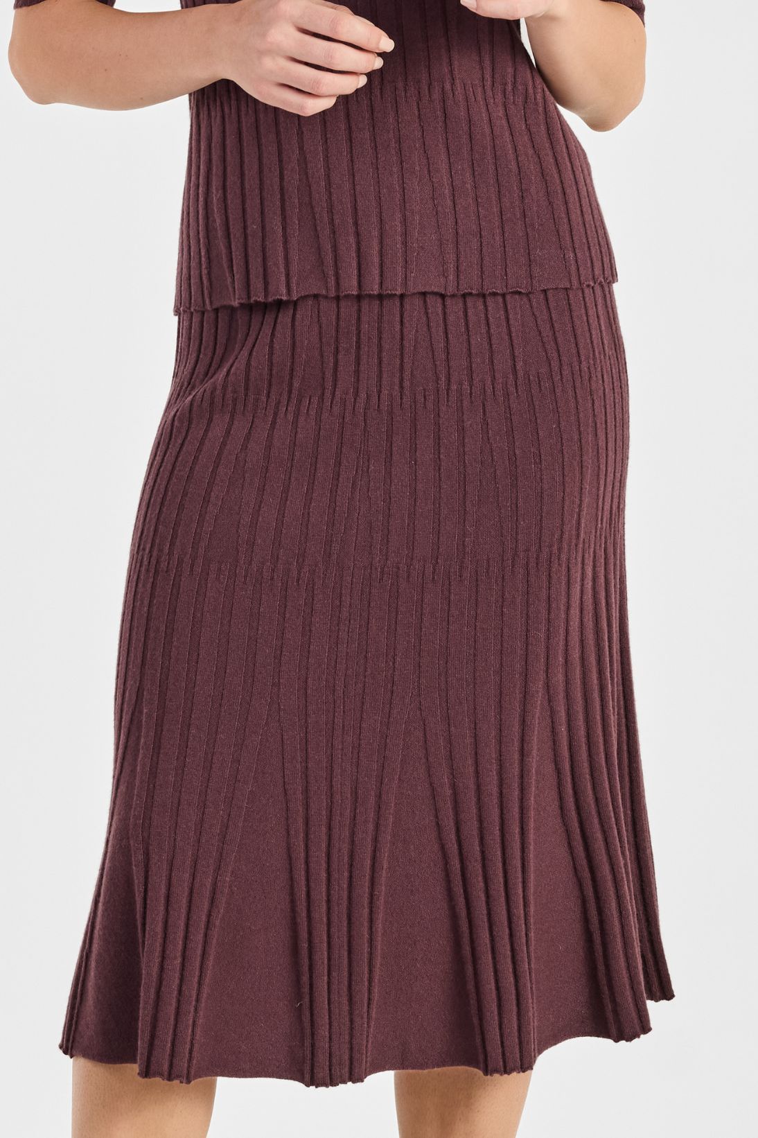 VARIEGATED RIB SKIRT